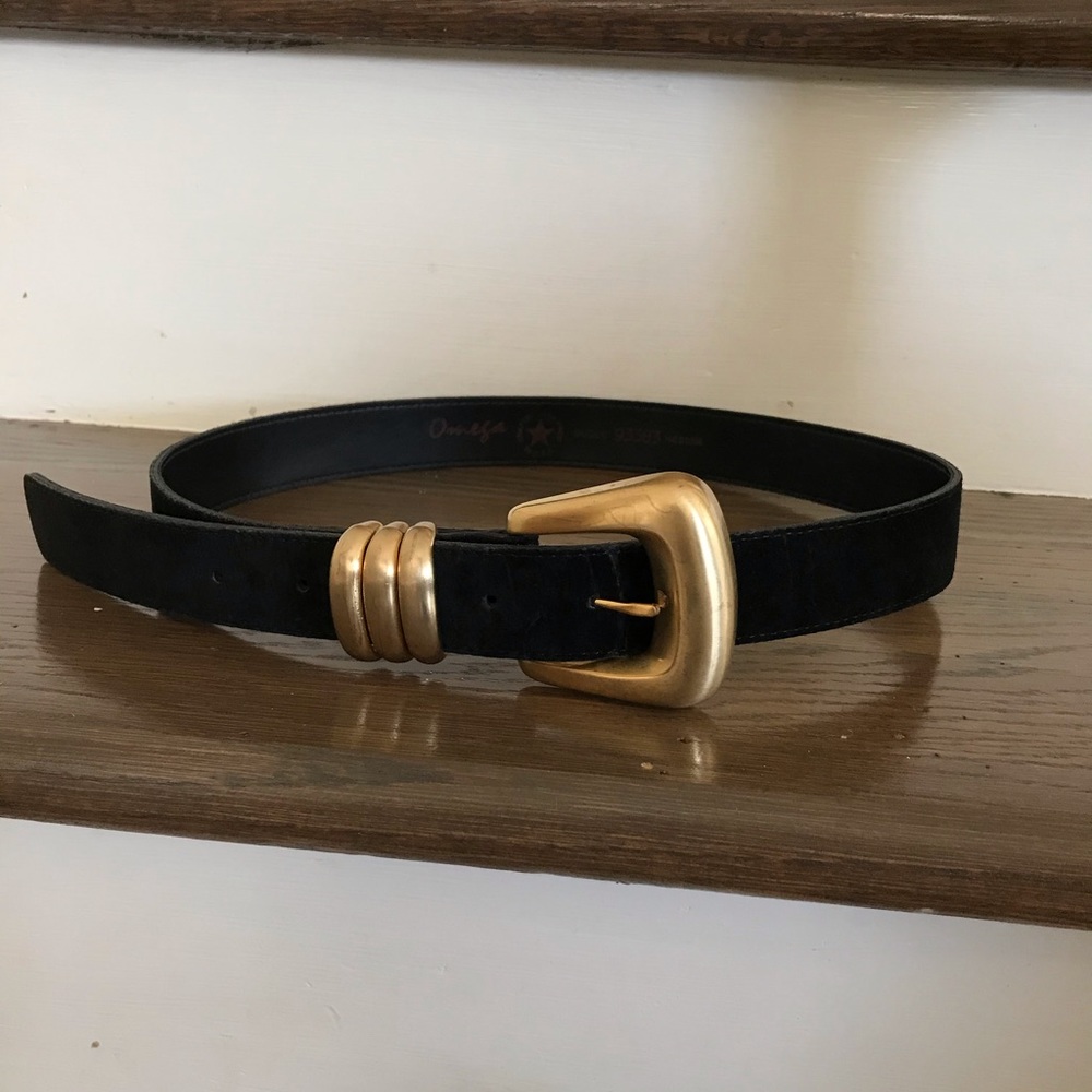 Vintage Omega belt with heavy gold hardware